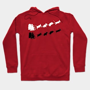 Santa Mouse silhouette art Hoodie